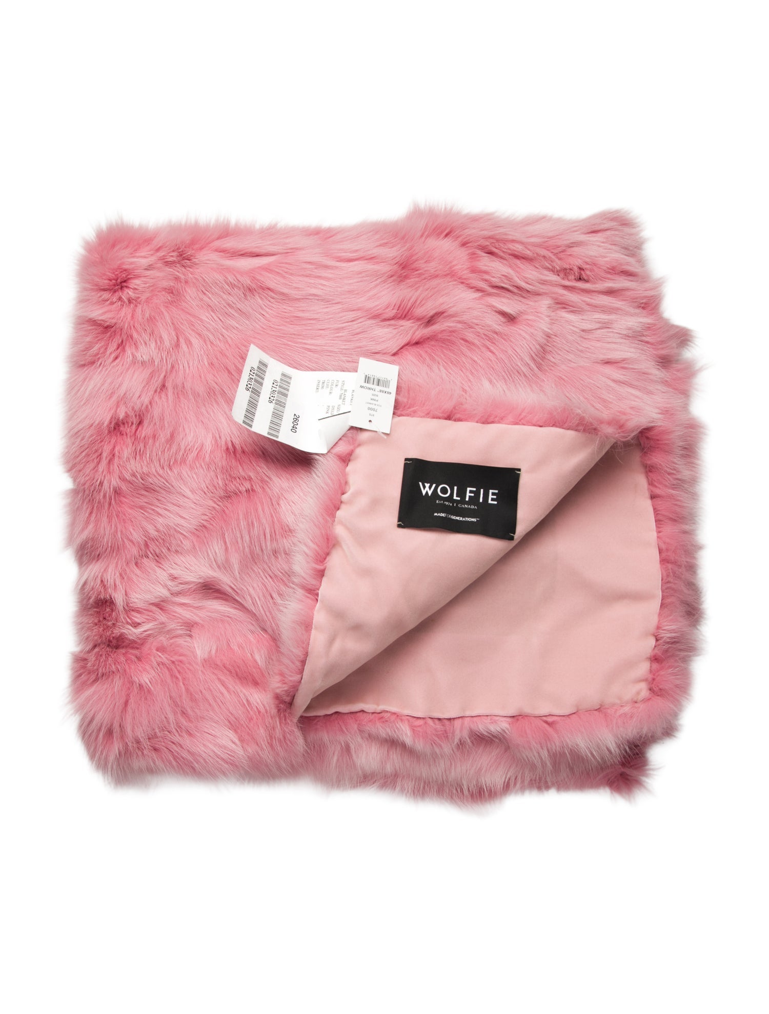 Wolfie Fur Dyed Fox Throw Blanket