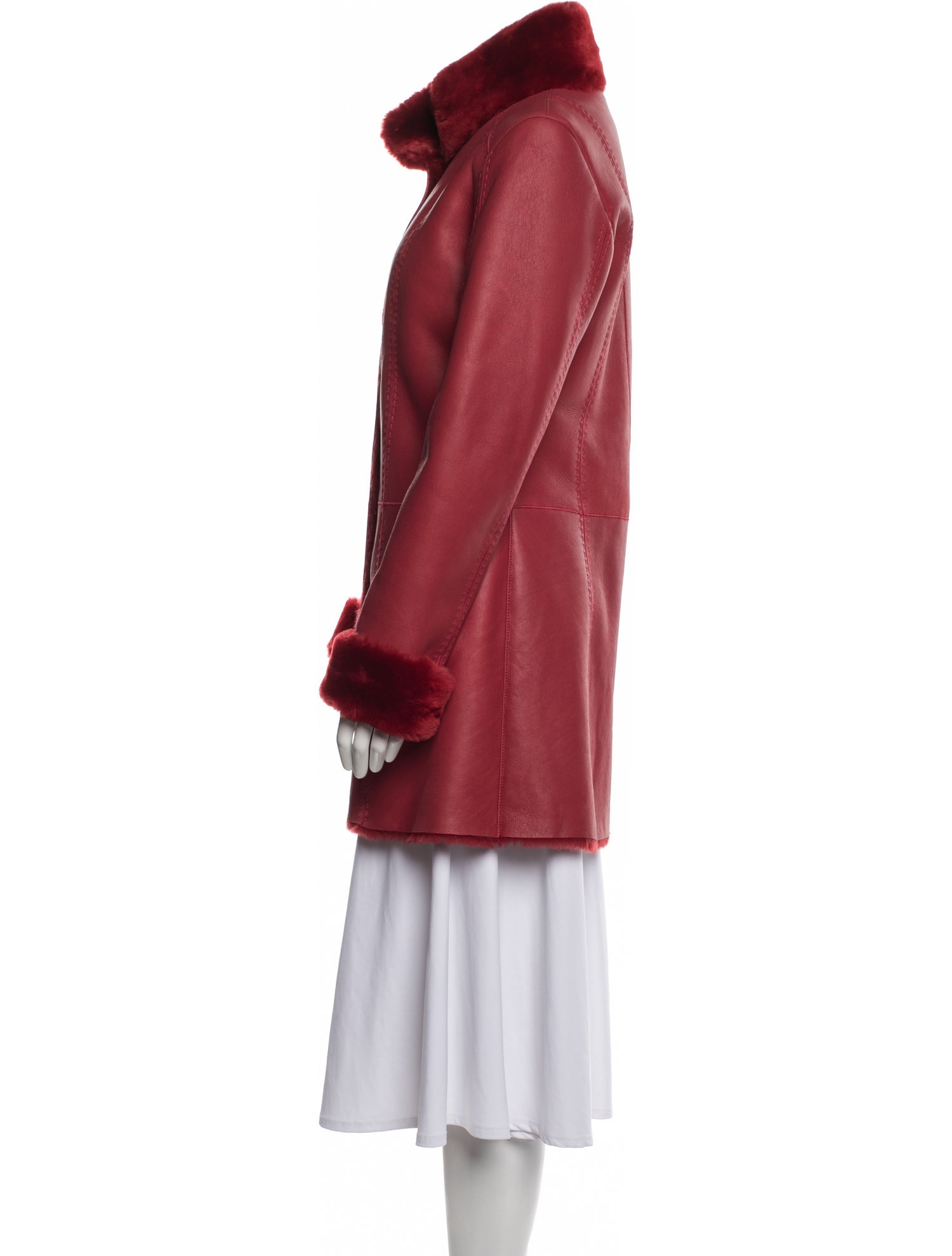 Wolfie Fur Leather Fur Coat