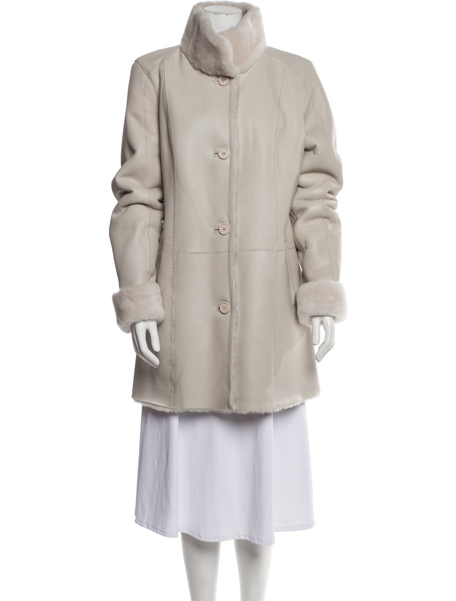 Wolfie Fur Leather Fur Coat