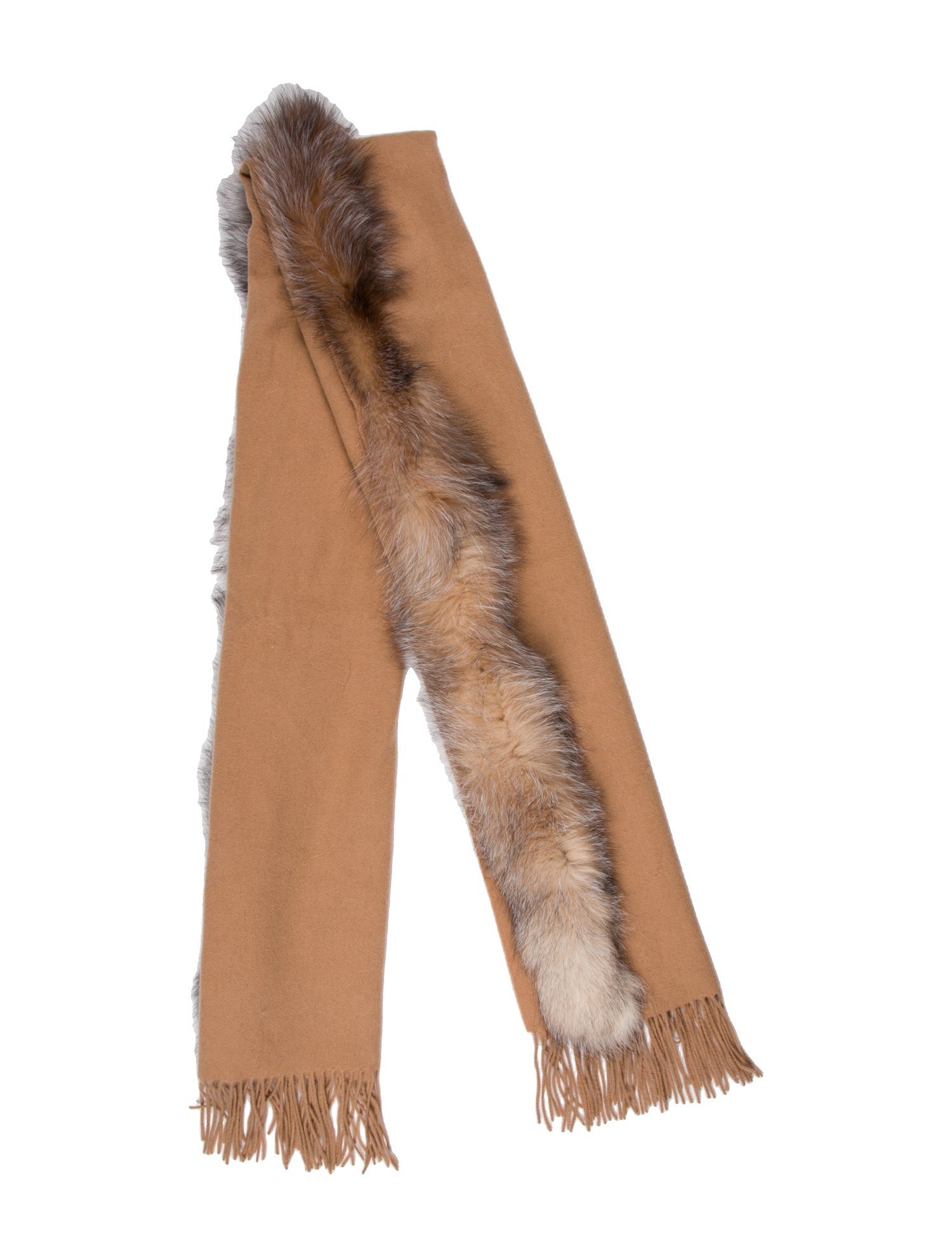 Wolfie Fur Cashmere Floral Print Scarf
