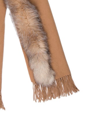 Wolfie Fur Cashmere Floral Print Scarf