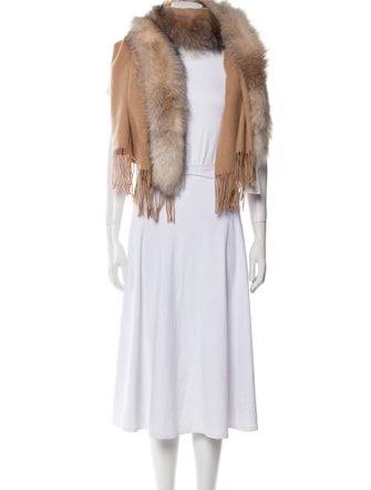 Wolfie Fur Cashmere Floral Print Scarf