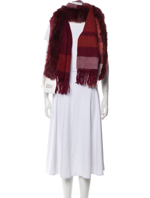 Wolfie Fur Cashmere Striped Scarf