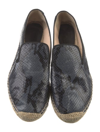 Elyse Walker Embossed Leather Animal Print Espadrilles