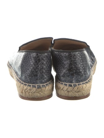 Elyse Walker Embossed Leather Animal Print Espadrilles