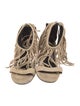 Elyse Walker Suede Fringe Trim Accent Sandals
