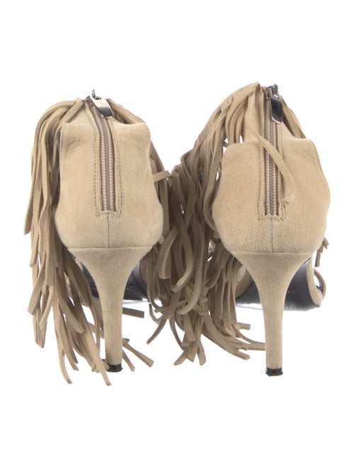 Elyse Walker Suede Fringe Trim Accent Sandals