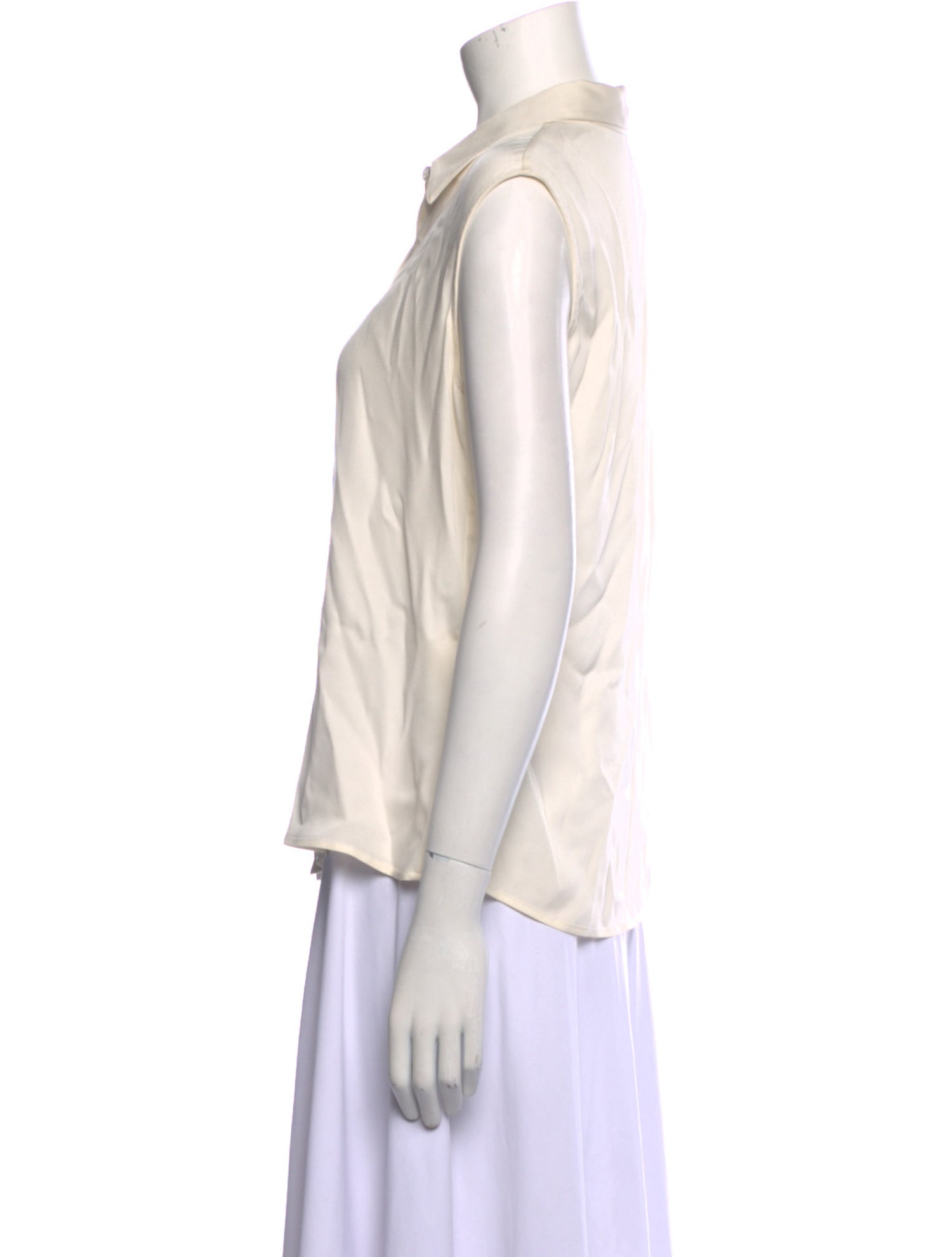 Elyse Walker Silk Short Sleeve Button-Up Top