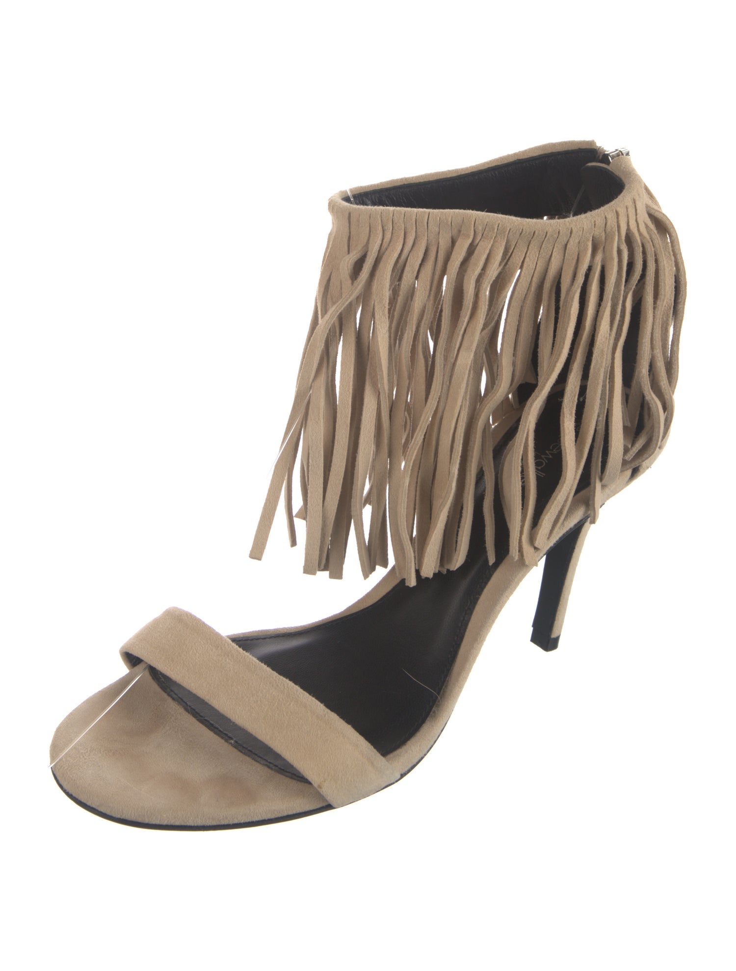 Elyse Walker Suede Floral Print Sandals