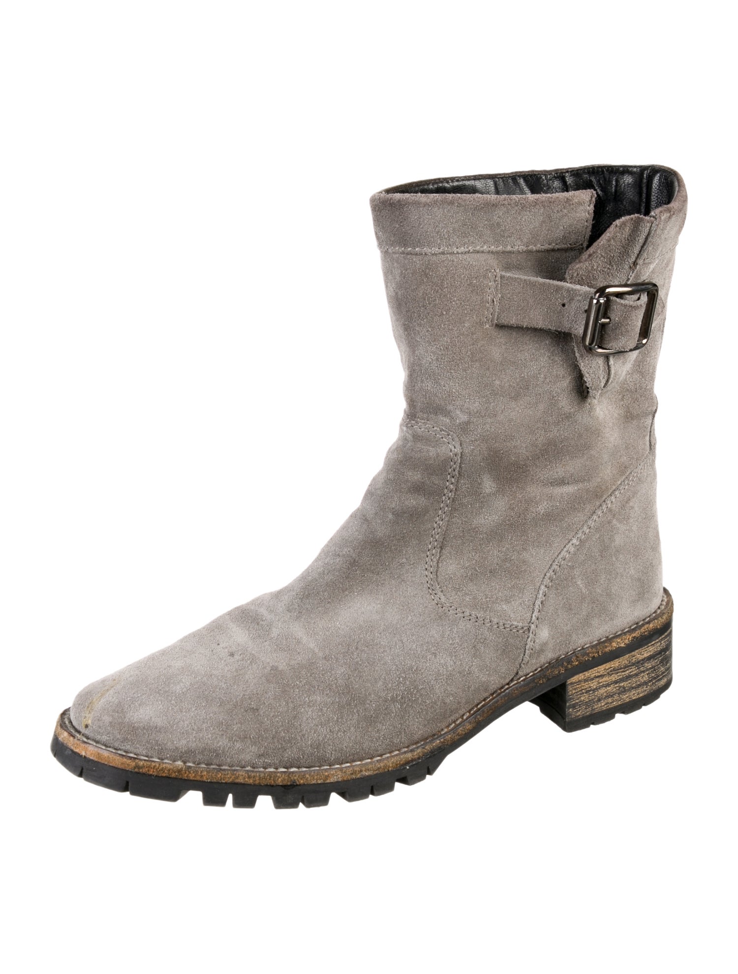 Elyse Walker Suede Moto Boots