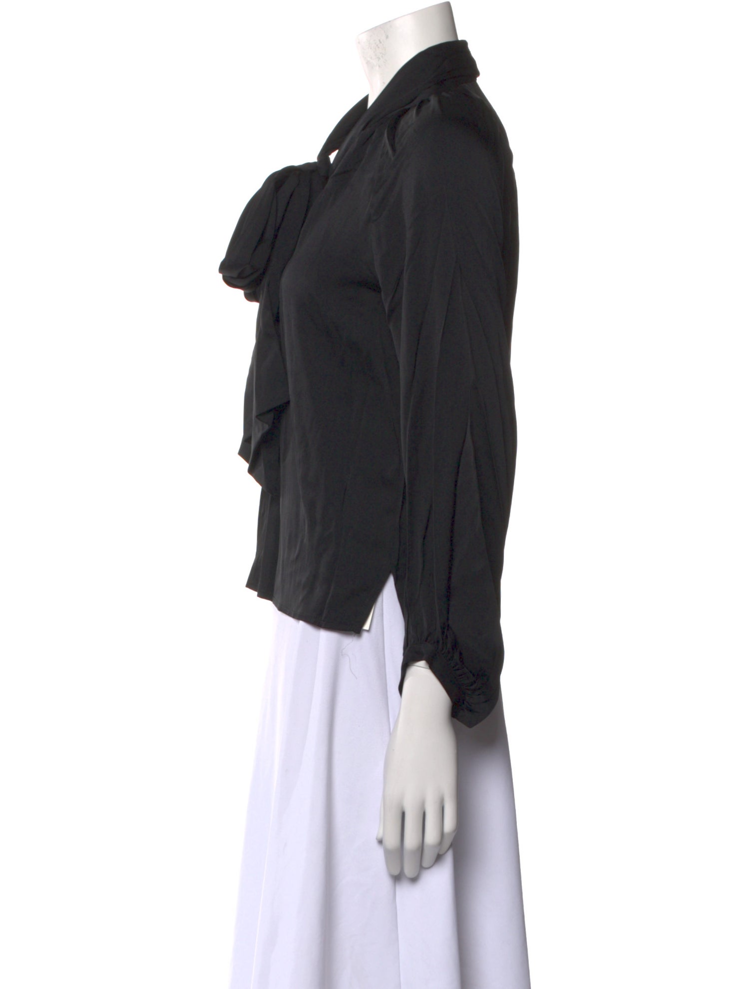 Elyse Walker Silk V-Neck Blouse