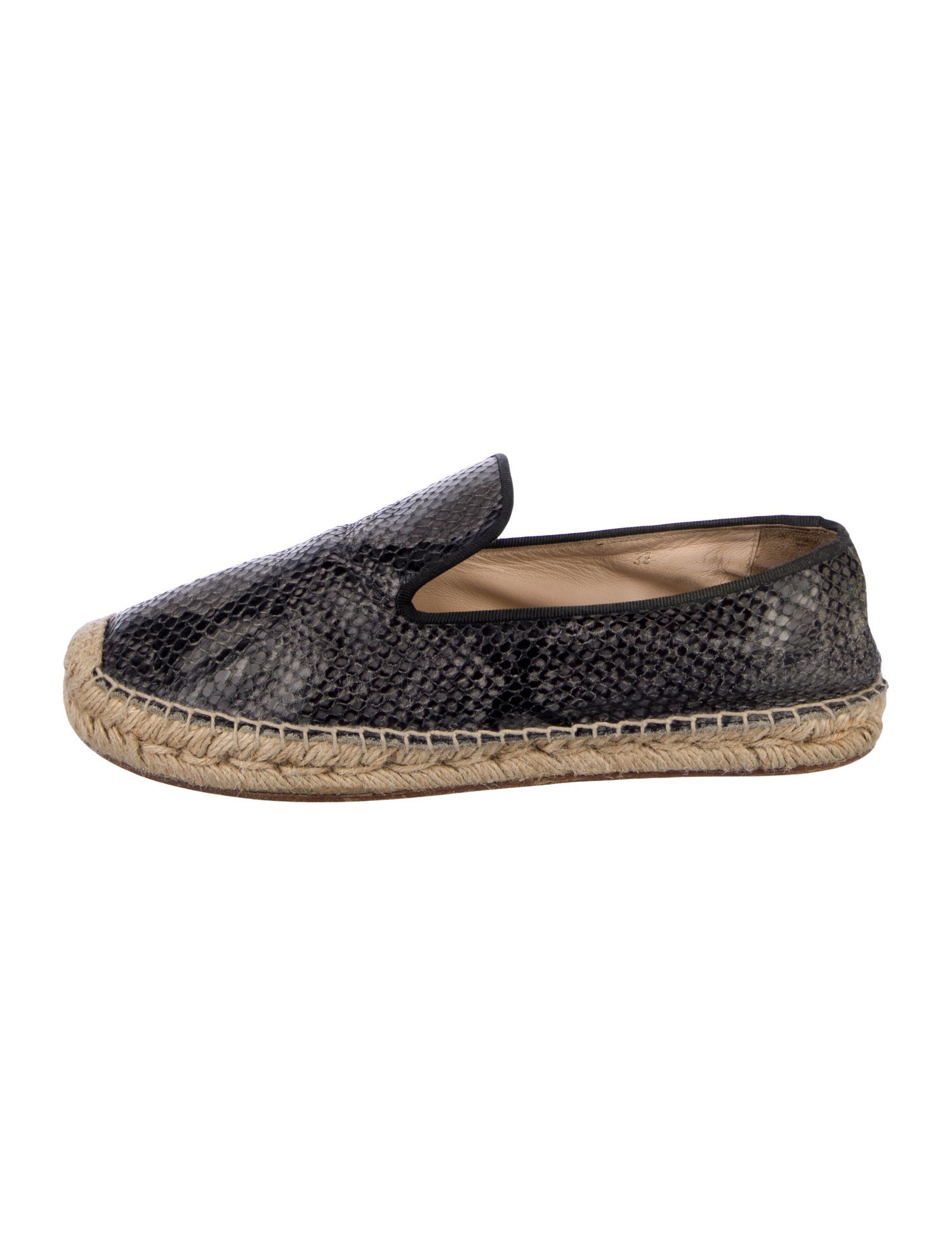 Elyse Walker Leather Animal Print Espadrilles