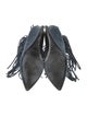 Elyse Walker Suede Fringe Trim Accent Mules