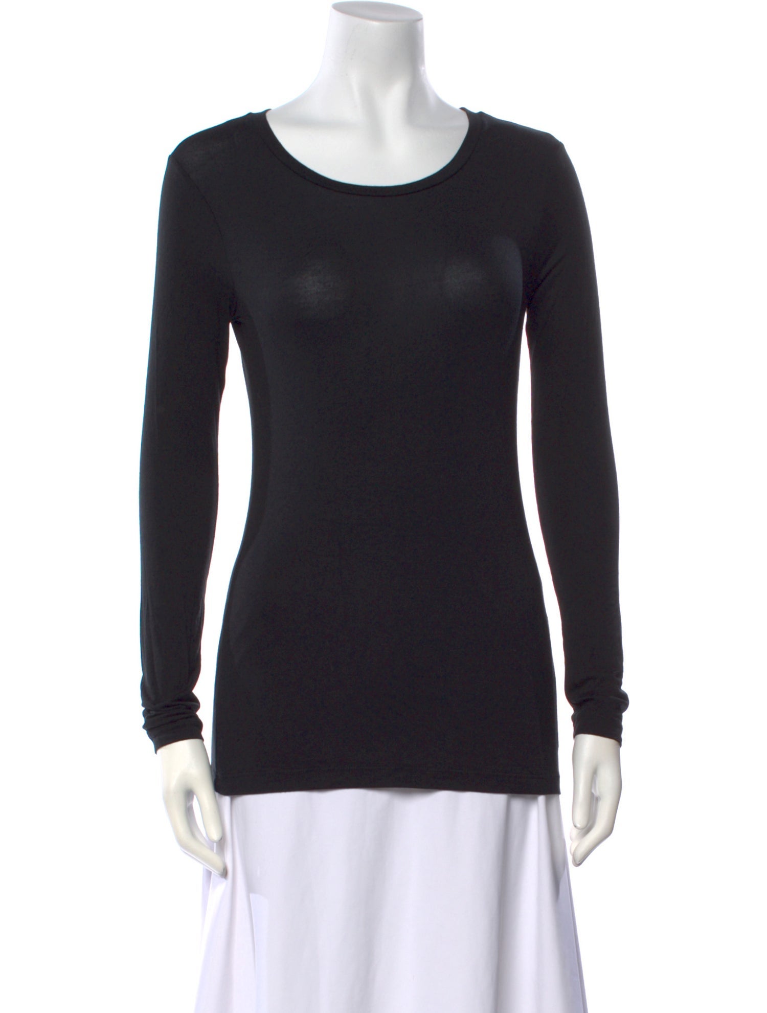 Elyse Walker Scoop Neck Long Sleeve Top