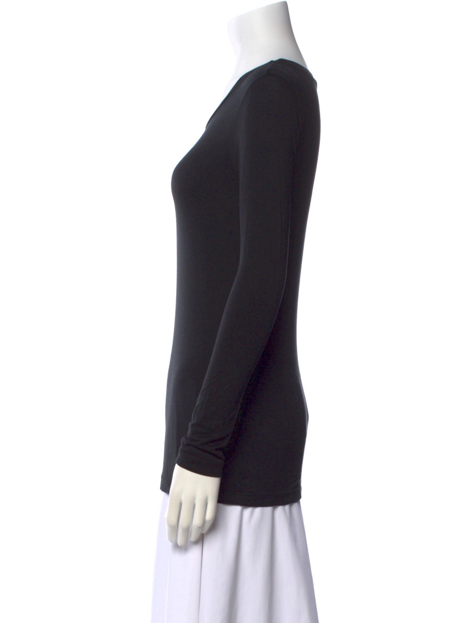 Elyse Walker Scoop Neck Long Sleeve Top