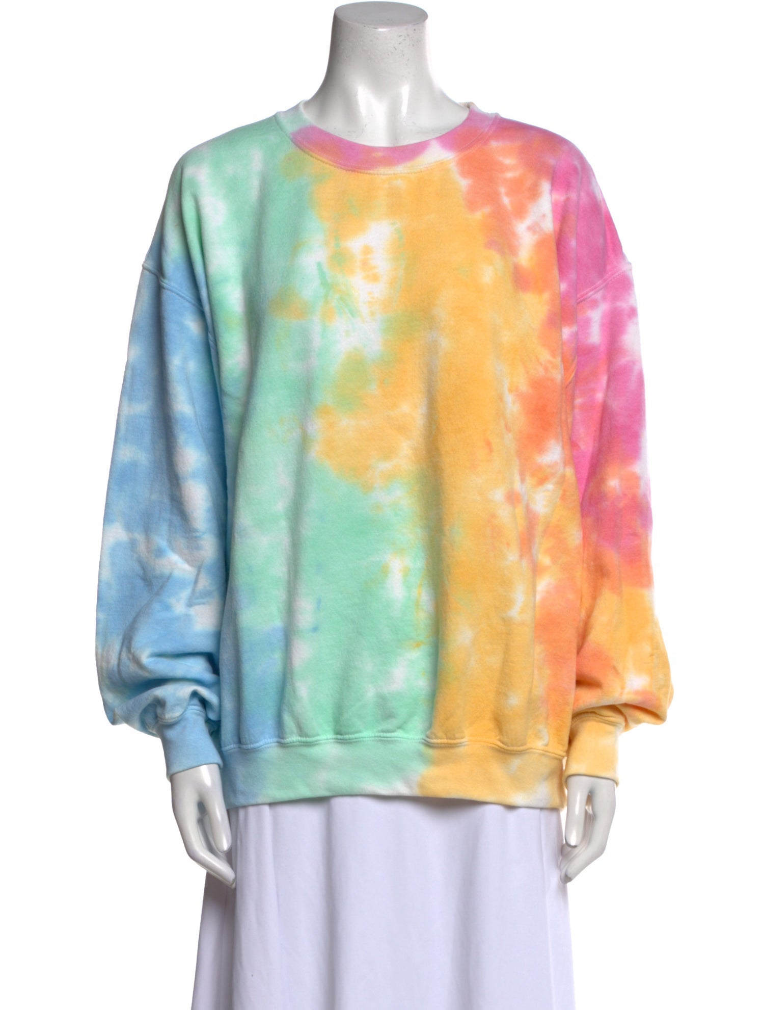 Elyse Walker Tie-Dye Print Crew Neck Sweatshirt