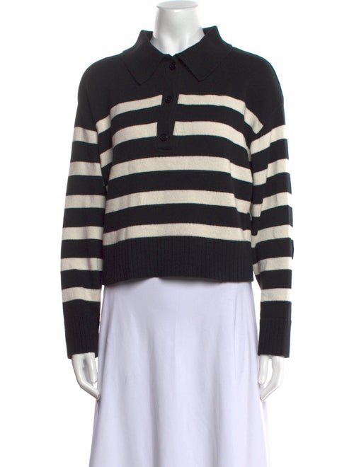 Elyse Walker Striped Mock Neck Sweater