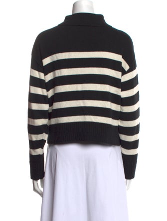Elyse Walker Striped Mock Neck Sweater