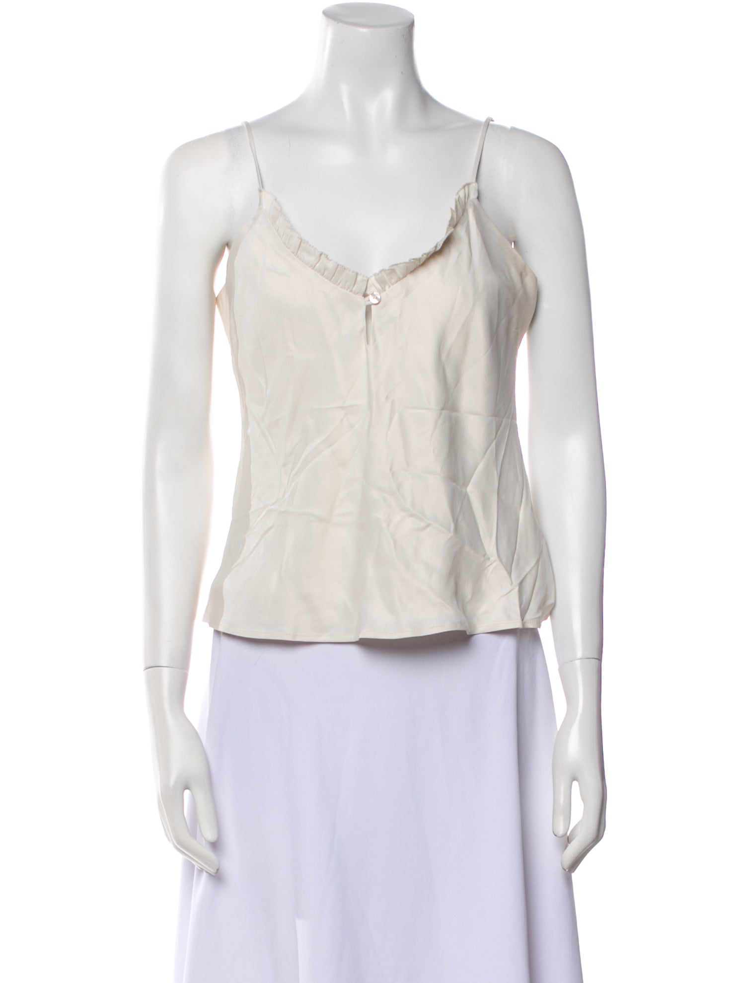 Elyse Walker V-Neck Sleeveless Crop Top