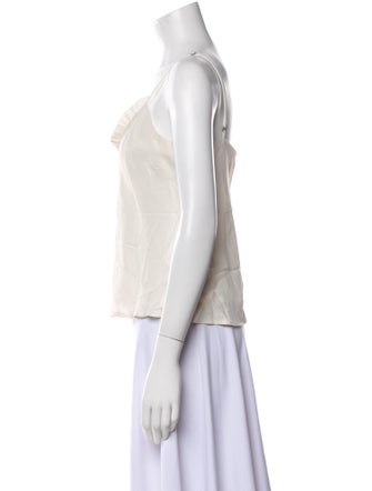 Elyse Walker V-Neck Sleeveless Crop Top