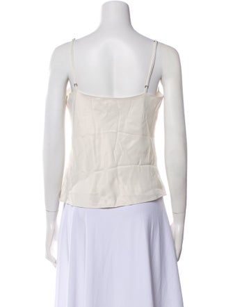 Elyse Walker V-Neck Sleeveless Crop Top