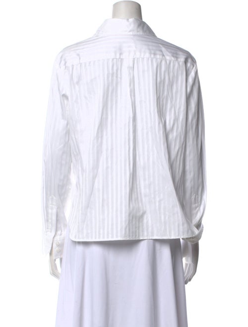 Elyse Walker Striped Long Sleeve Button-Up Top
