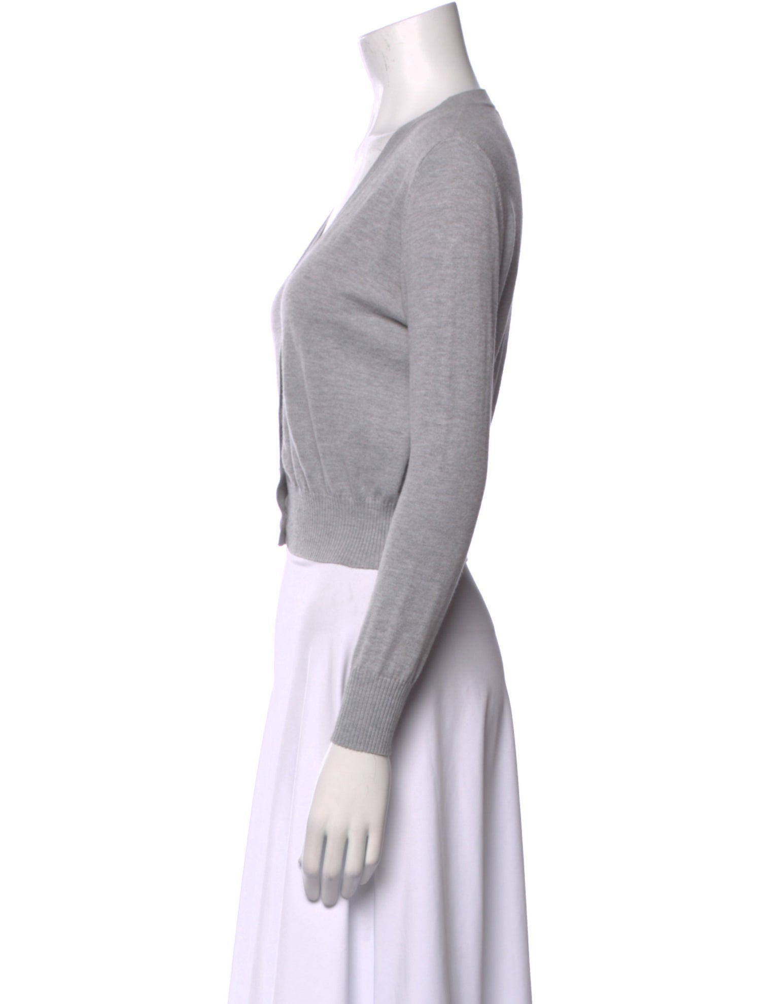 Elyse Walker V-Neck Long Sleeve Crop Top