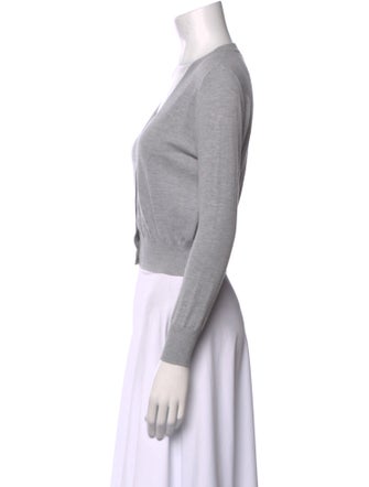 Elyse Walker V-Neck Long Sleeve Crop Top