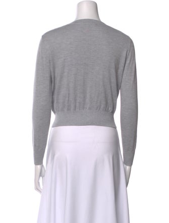 Elyse Walker V-Neck Long Sleeve Crop Top