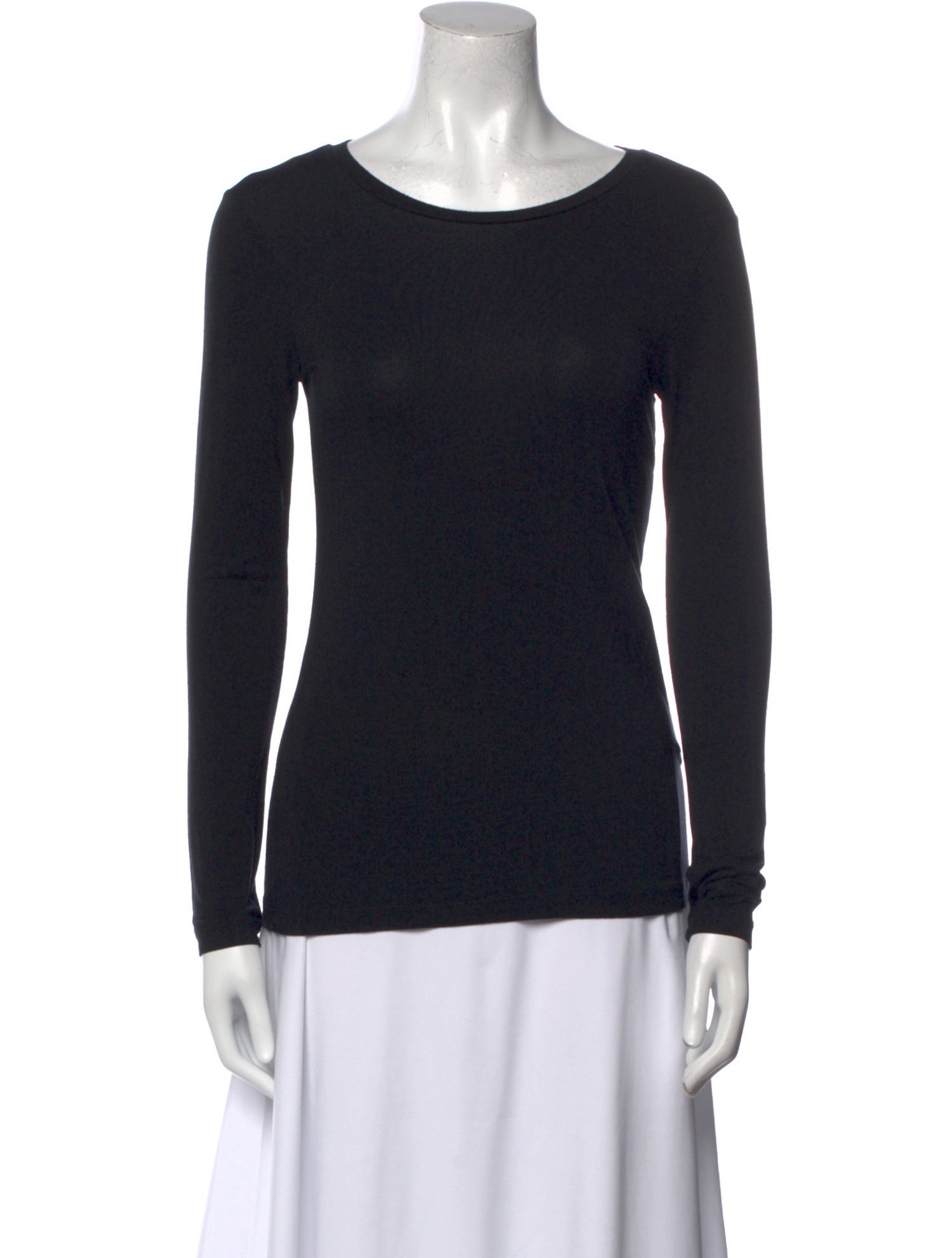 Elyse Walker Scoop Neck Long Sleeve Top