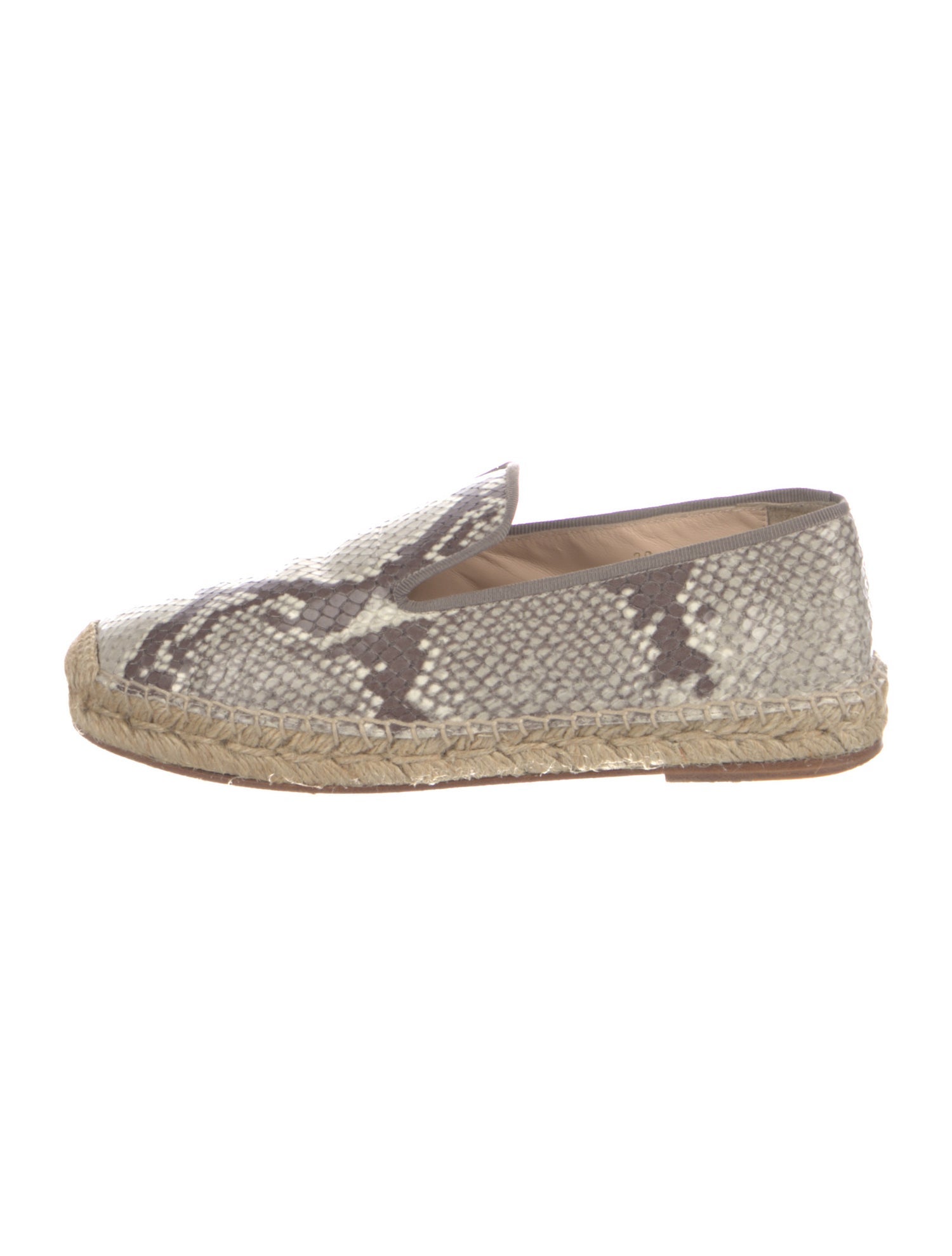 Elyse Walker Leather Animal Print Espadrilles