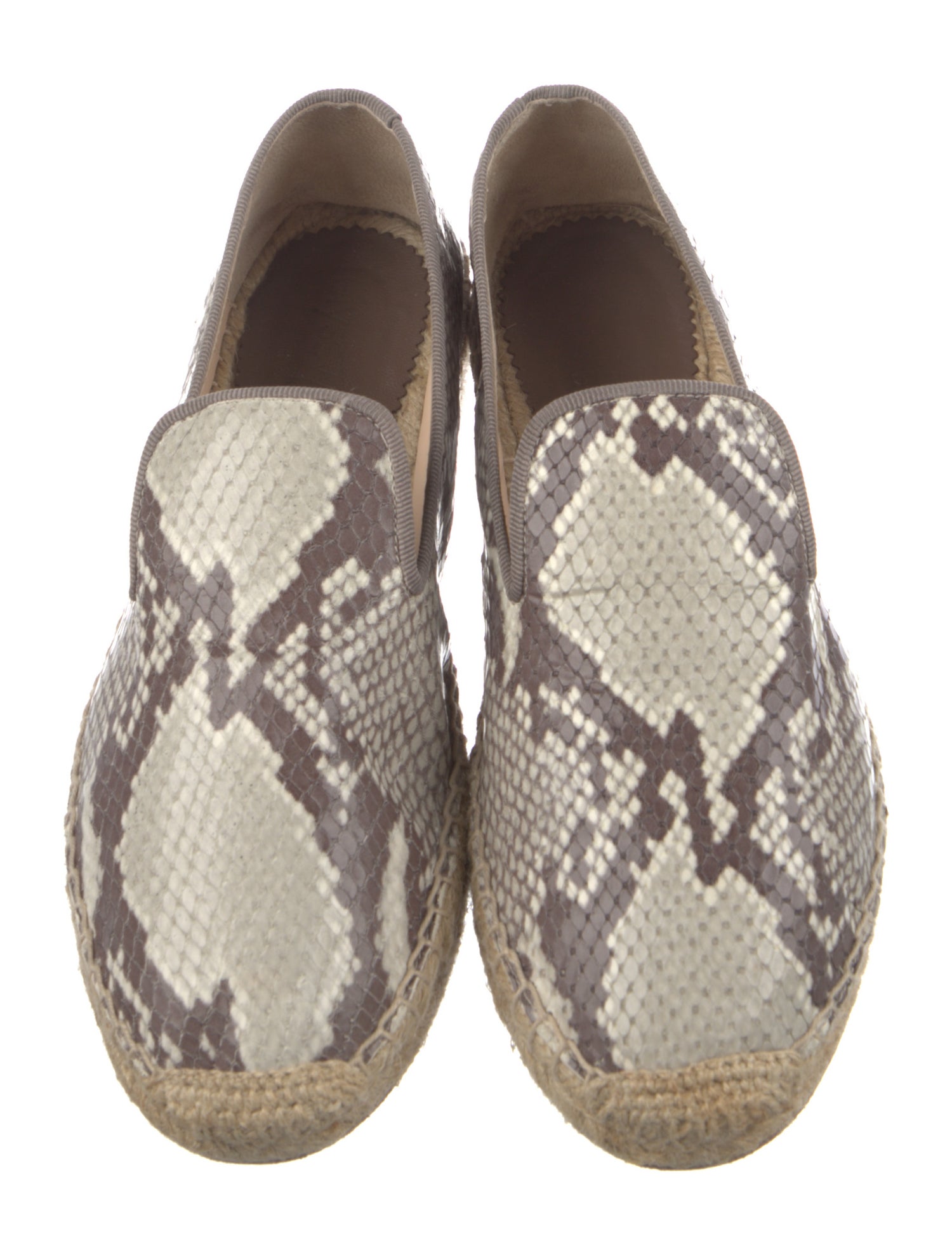 Elyse Walker Leather Animal Print Espadrilles
