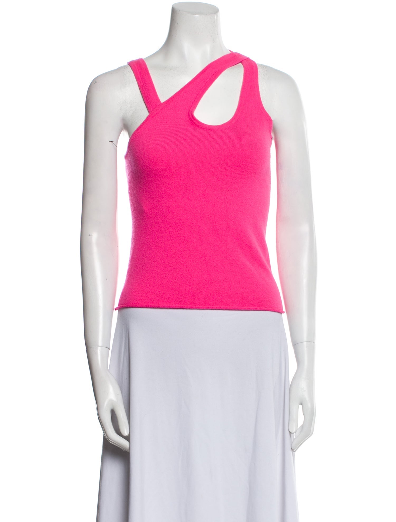 Extreme Cashmere Cowl Neck Sleeveless Crop Top