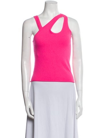 Extreme Cashmere Tops Cowl Neck Sleeveless Crop Top S