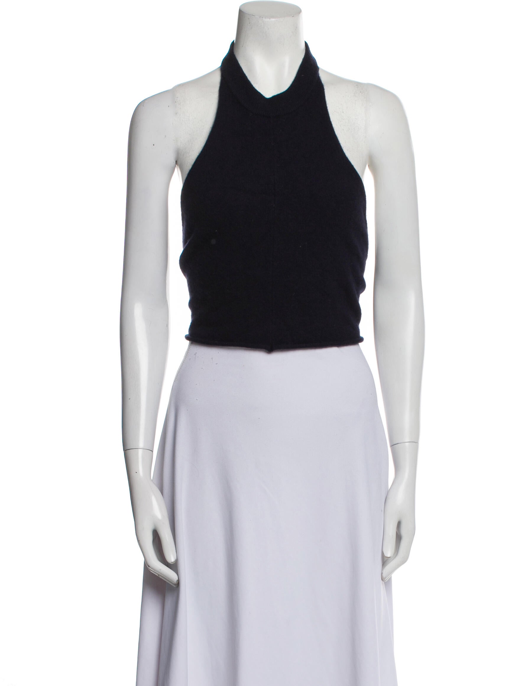 Extreme Cashmere Cashmere Halterneck Crop Top