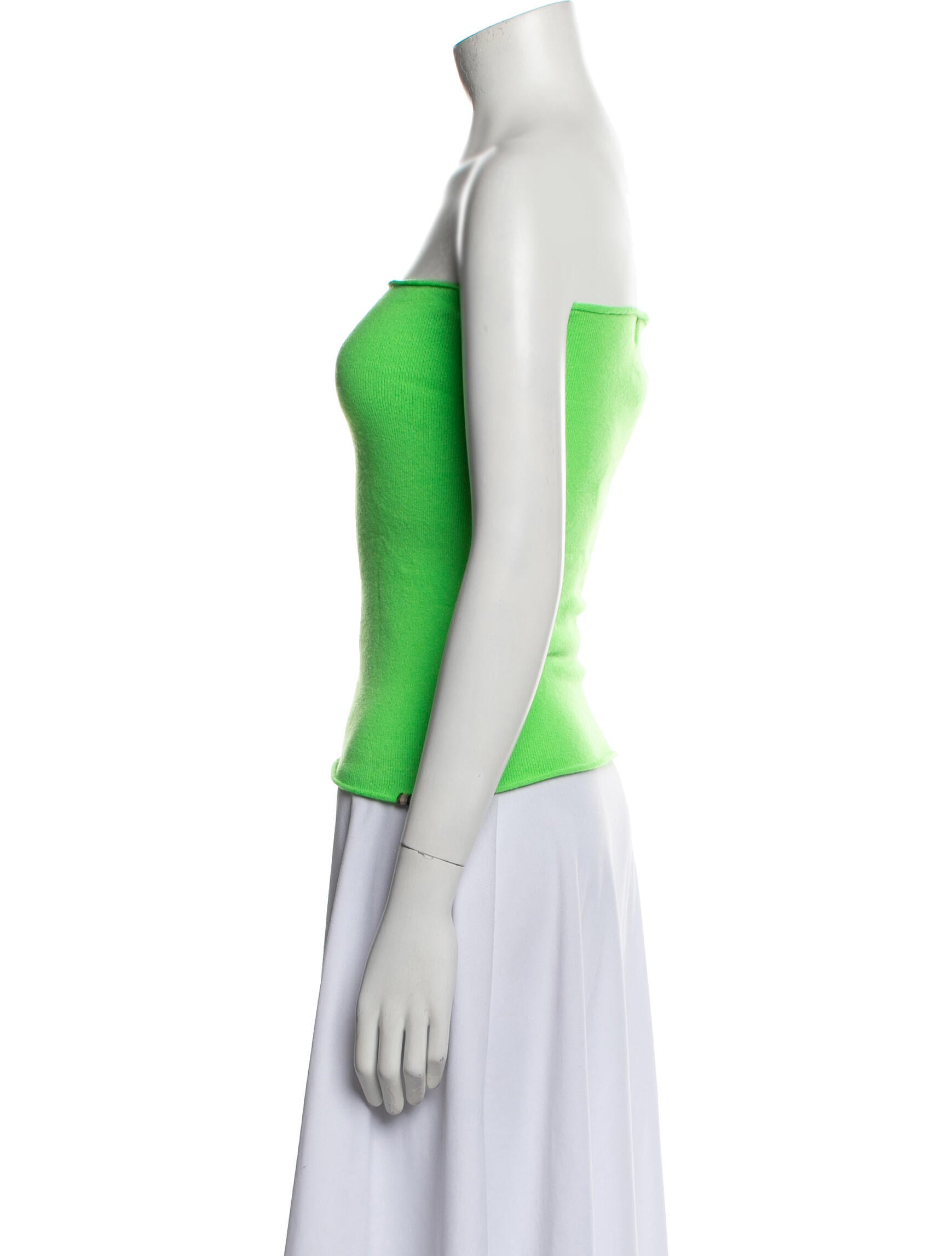 Extreme Cashmere Cashmere Strapless Crop Top