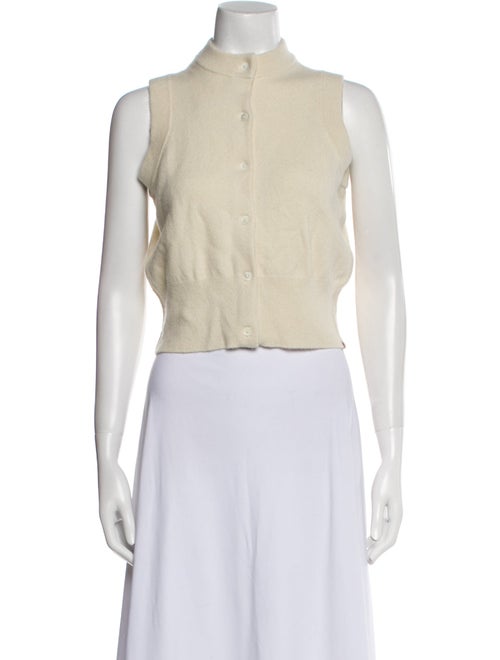 Extreme Cashmere Mock Neck Sleeveless Crop Top