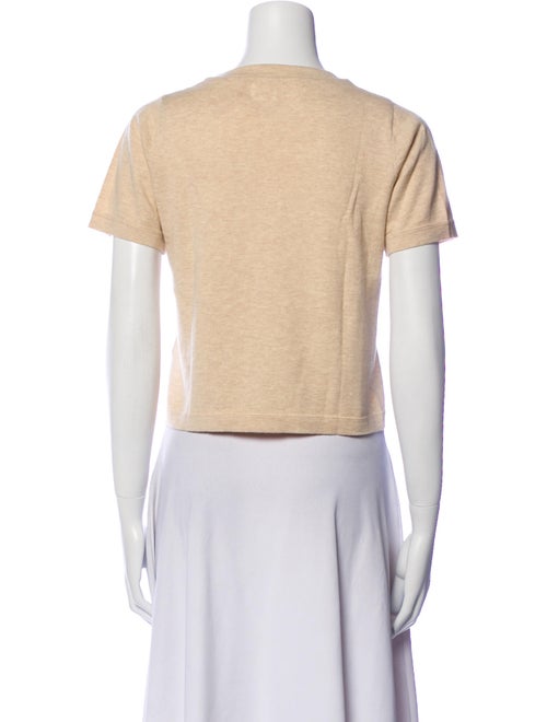 Extreme Cashmere Crew Neck Short Sleeve Crop Top