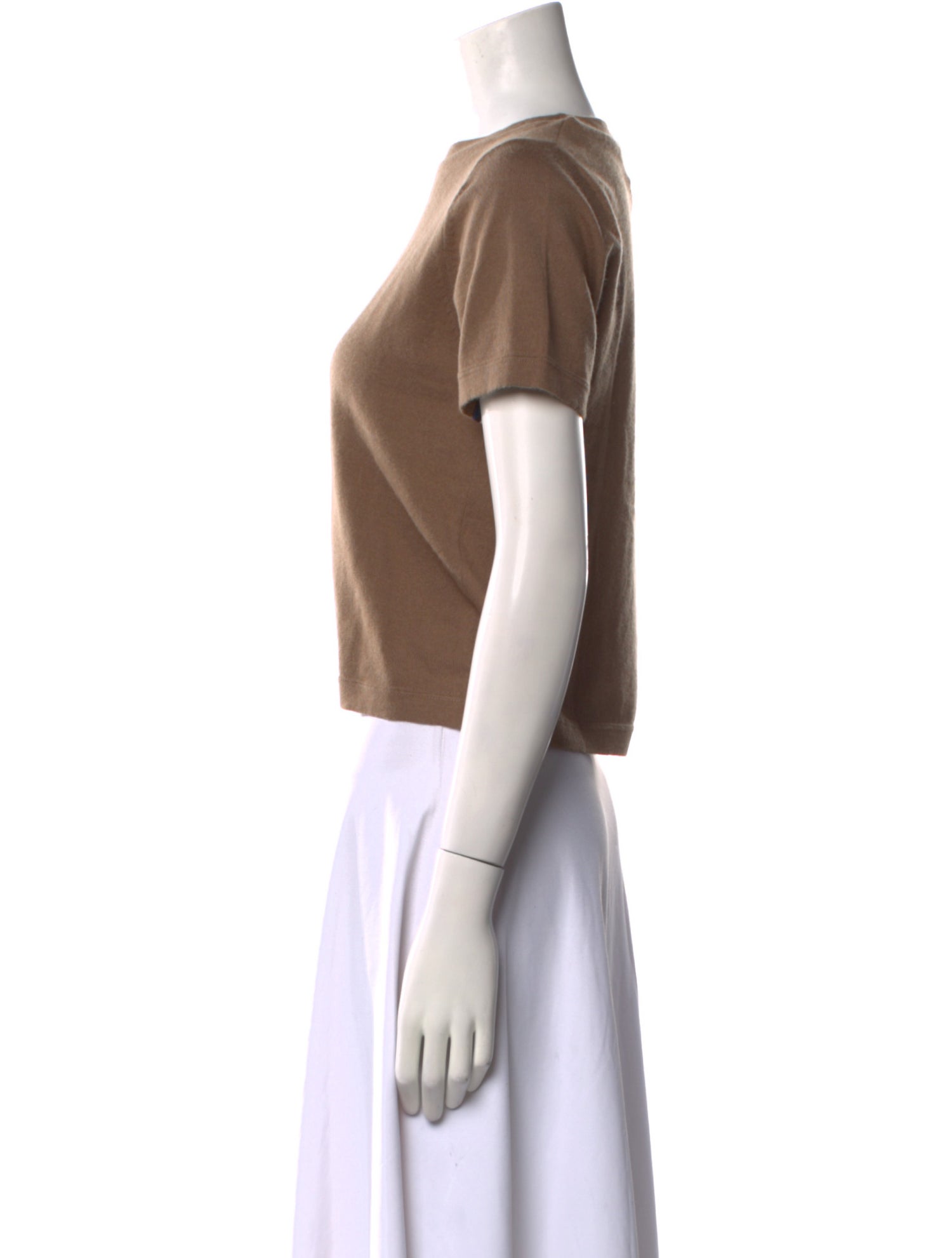 Extreme Cashmere Cashmere Scoop Neck Crop Top