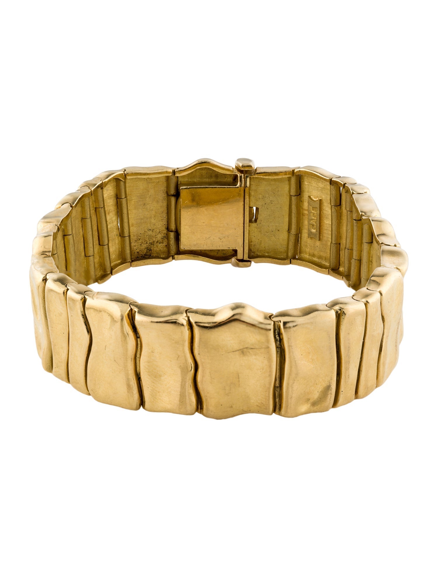 Elizabeth Gage 18K Bark Bracelet