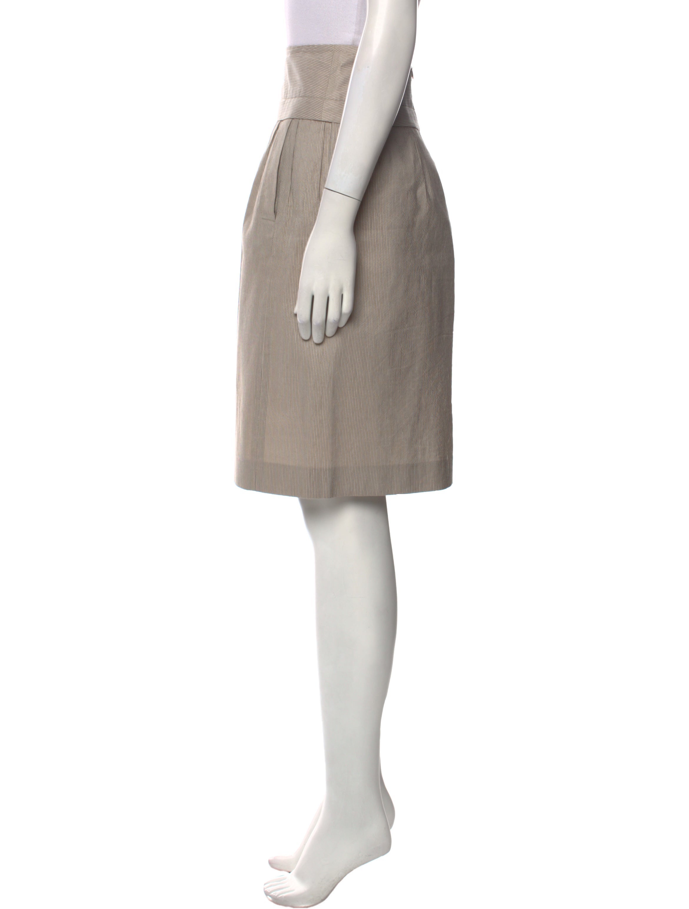 Fabbri Striped Knee-Length Skirt