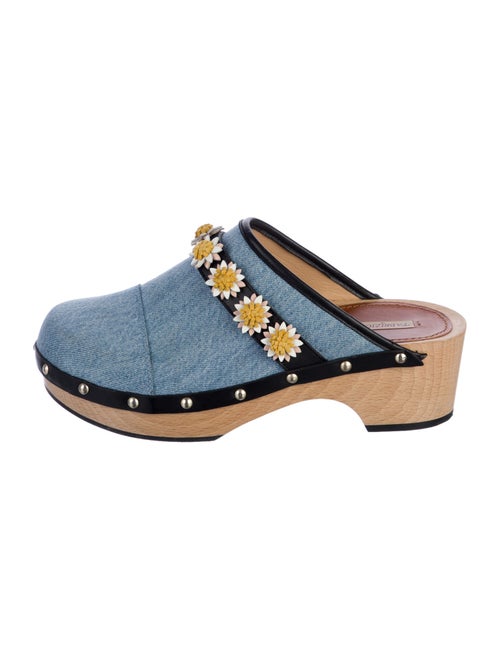 Fabrizio Viti Denim Graphic Print Mules