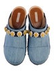 Fabrizio Viti Denim Graphic Print Mules