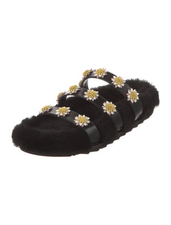 Fabrizio Viti Leather Printed Slides