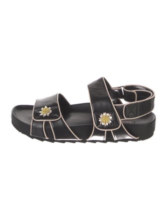 Fabrizio Viti Leather Leather Trim Embellishment Slides
