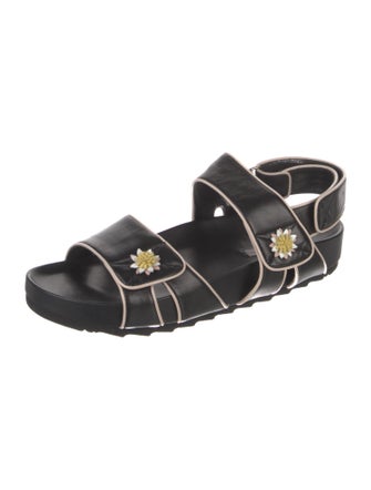 Fabrizio Viti Leather Leather Trim Embellishment Slides