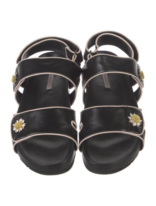 Fabrizio Viti Leather Leather Trim Embellishment Slides