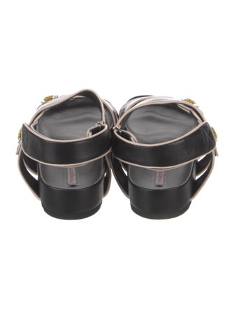 Fabrizio Viti Leather Leather Trim Embellishment Slides