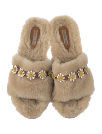 Fabrizio Viti Faux Fur Printed Slides