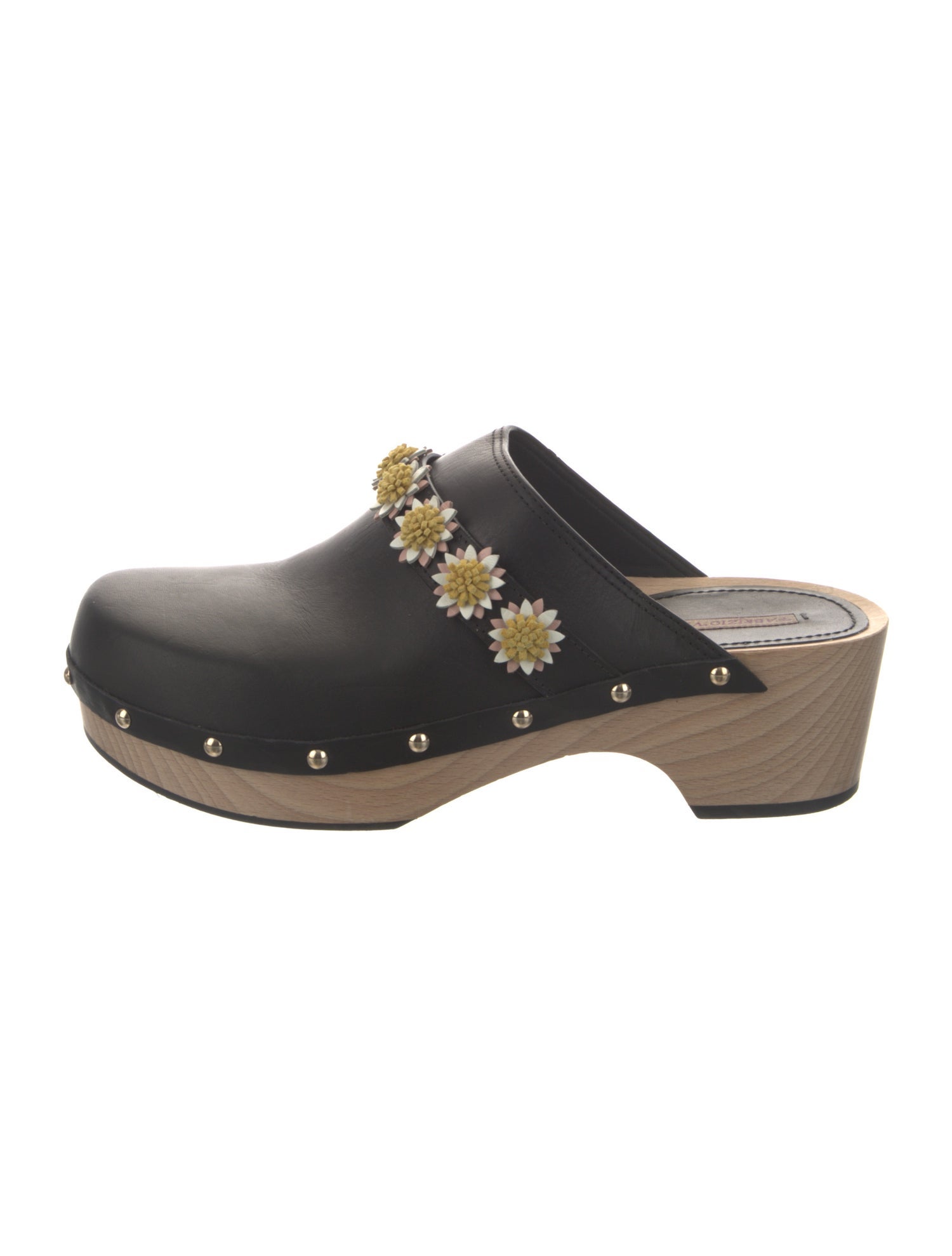 靴 FABRIZIO VITI JEAN DAISY SHEARLING CLOG FABRIZIO VITI Jean Shearling-Trimmed Daisy Clogs